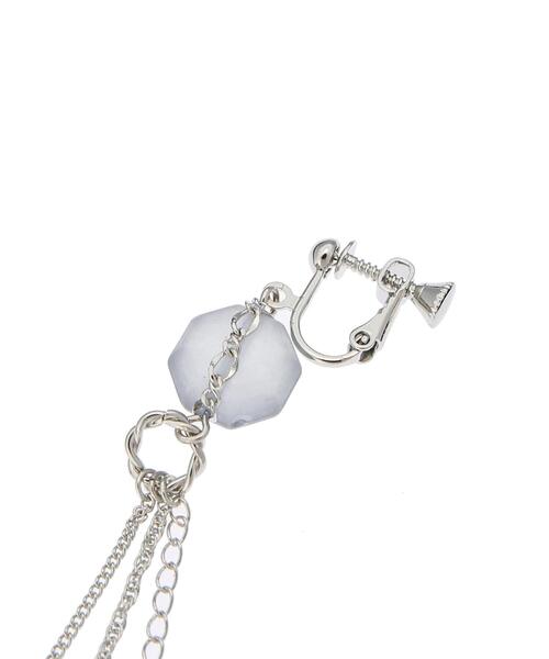 earth music&ecology(アースミュージックアンドエコロジー)の「マットカラーフリンジイヤリング(イヤリング・レディース・クリア/ブルーグレー・FREE)」の8枚目の写真