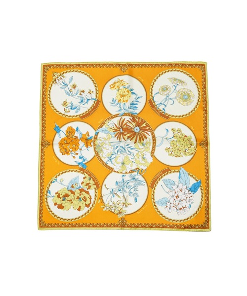 【新品タグ付き】manipuri／マニプリ　サークルフラワー　SILK　スカーフ La TOTALITE（ラトータリテ）の「【manipuri/マニプリ】サークル