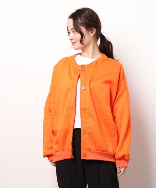 KOREA SELECT】ビッグシルエット スウェット カーディガン