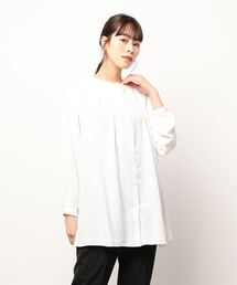 Samansa Mos2 blue | 前後2wayチュニックブラウス(シャツ/ブラウス)