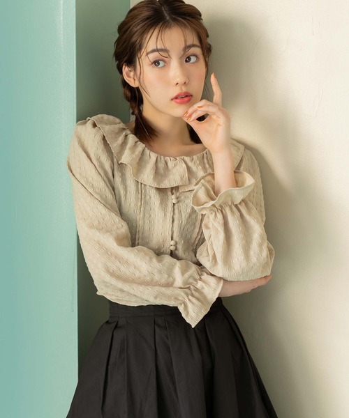 fifth(フィフス)の「タックボリュームフレアスカート(スカート・レディース・ブラック/オレンジ・M)」の19枚目の写真