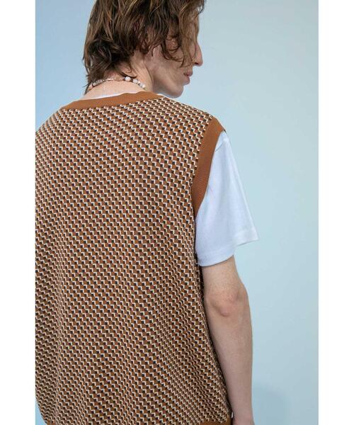 MONKEY TIME(モンキータイム)の「<monkey time> CTN CLSC/JQD CREW NECK VEST/ベスト(ベスト・メンズ・ナチュラル/ネイビー・M/L)」の7枚目の写真