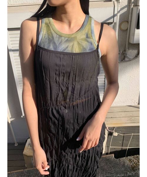 EMODA（エモダ）の「バイアスシアーキャミソールワンピース（ワンピース・レディース・オレンジ/ブラック/アイボリー・FREE）」の14枚目の写真