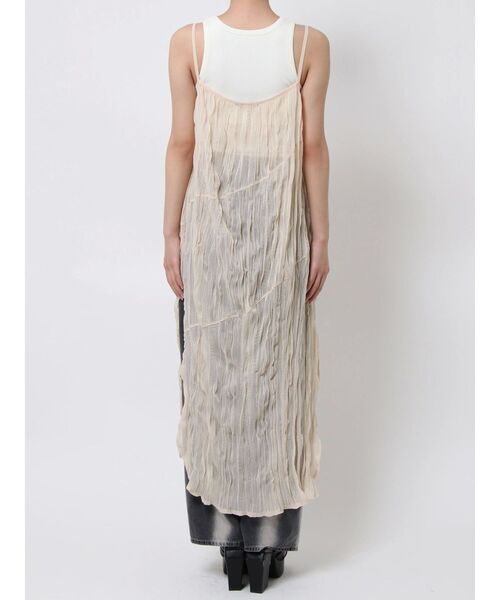 EMODA（エモダ）の「バイアスシアーキャミソールワンピース（ワンピース・レディース・オレンジ/ブラック/アイボリー・FREE）」の6枚目の写真