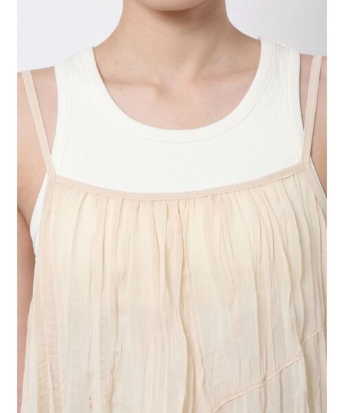 EMODA（エモダ）の「バイアスシアーキャミソールワンピース（ワンピース・レディース・オレンジ/ブラック/アイボリー・FREE）」の7枚目の写真