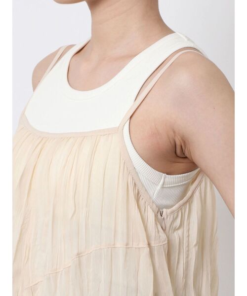 EMODA（エモダ）の「バイアスシアーキャミソールワンピース（ワンピース・レディース・オレンジ/ブラック/アイボリー・FREE）」の8枚目の写真