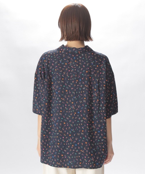 NICENESS PETE オリジナルジャカード開襟シャツ BLUE PINK NICENESS PETE オリジナルジャカード開襟シャツ BLUE PINK