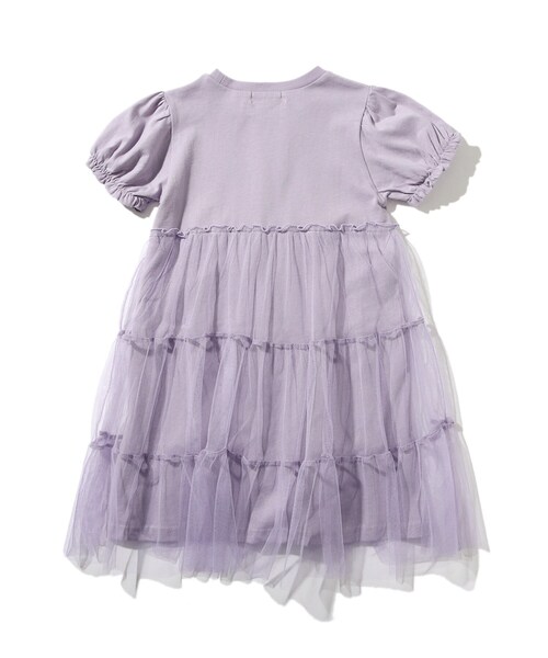 SHOO・LA・RUE（シューラルー）の「◆【100-130cm】ネコチュールパフ袖ワンピース（ワンピース・キッズ・ブラック/ライトパープル・10/12/11/13）」の9枚目の写真