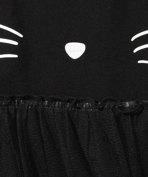 SHOO・LA・RUE（シューラルー）の「◆【100-130cm】ネコチュールパフ袖ワンピース（ワンピース・キッズ・ブラック/ライトパープル・10/12/11/13）」の8枚目の写真