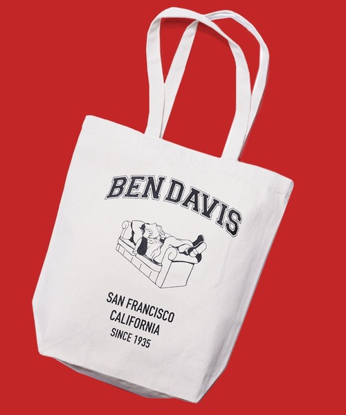 BEN DAVIS（ベンデイビス）の「BEN DAVIS ORGANIC CANVAS TOTE BAG/ベンデイビス トートバッグ（トートバッグ・レディース・ホワイト×グリーン/ホワイト×ブラック/ホワイト×ピンク・FREE）」の9枚目の写真