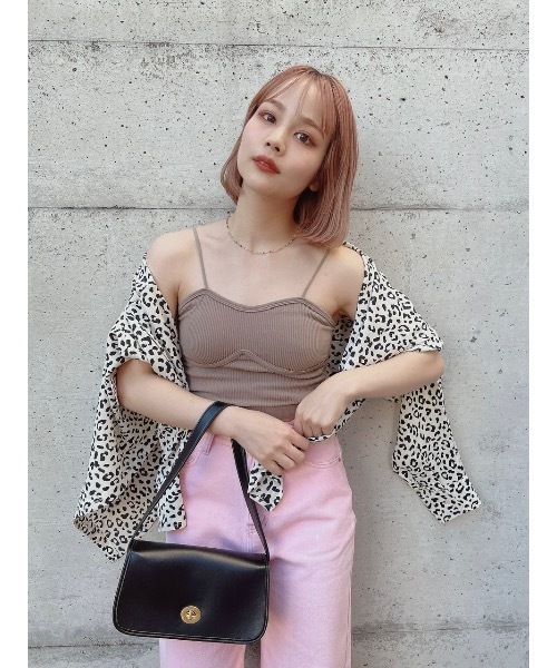 jumelle（ジュメロ）の「カップ付きインナー（キャミソール・レディース・ブラウン/カーキ・FREE）」の9枚目の写真