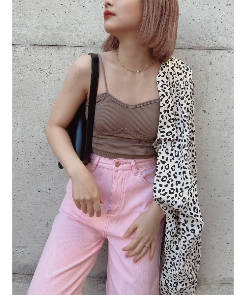 jumelle（ジュメロ）の「カップ付きインナー（キャミソール・レディース・ブラウン/カーキ・FREE）」の7枚目の写真