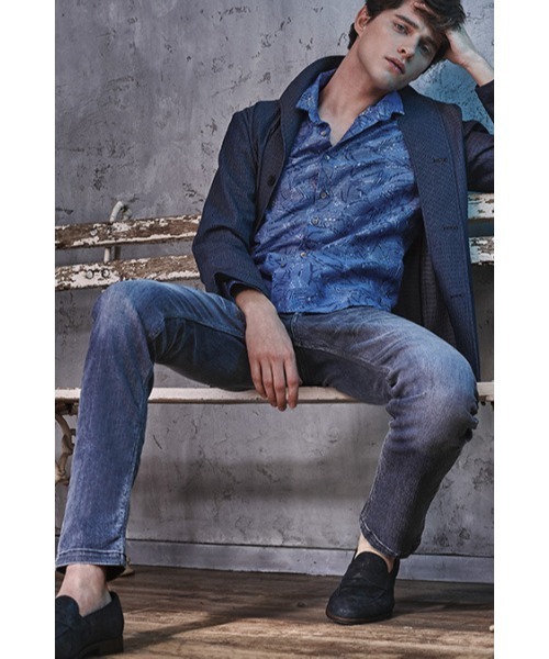 HIGH STREET（ハイストリート）の「HIGH STREET∴花柄フィルムローファー（ローファー・メンズ・グレー・S）」の9枚目の写真