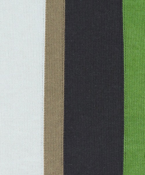 &g'aime（アンジェム）の「【&g’aime】マルチストライプニット（ニット/セーター・レディース・グレー/チャコール/グレイッシュベージュ/ライトグリーン・FREE）」の13枚目の写真