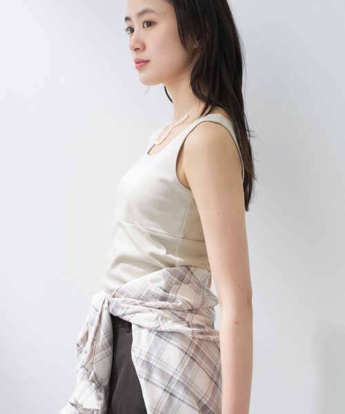 【SSサイズ別注/日本製】ビスチェインナータンクトップ（タンクトップ）｜INDIVI（インディヴィ）