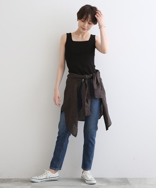 【SSサイズ別注/日本製】ビスチェインナータンクトップ（タンクトップ）｜INDIVI（インディヴィ）
