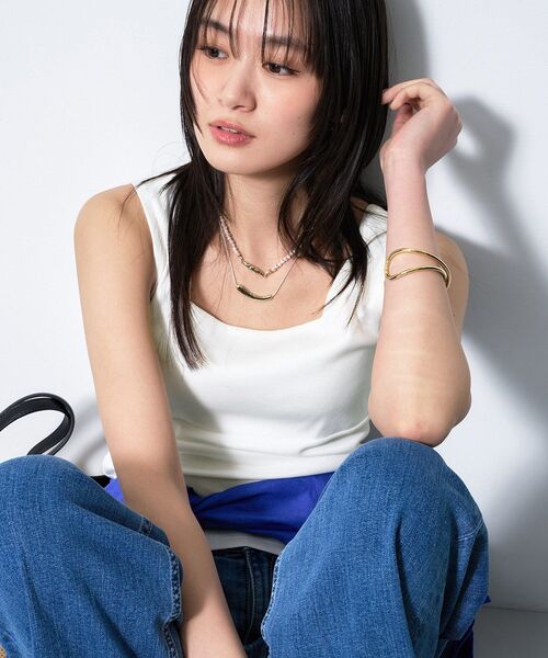 【SSサイズ別注/日本製】ビスチェインナータンクトップ（タンクトップ）｜INDIVI（インディヴィ）