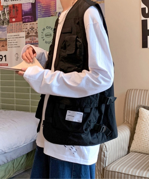 ARULE ブラック フィッシングベスト ARULE ブラック フィッシングベスト