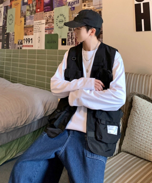 ARULE ブラック フィッシングベスト ARULE ブラック フィッシングベスト