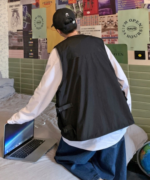 ARULE（アルール）の「『ARULE/アルール』ポケットベスト【Y】【CN】（ベスト・メンズ・ブラック・M/L）」の9枚目の写真