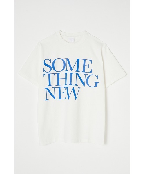 MOUSSY（マウジー）の「SOMETHING NEW Tシャツ（Tシャツ/カットソー・レディース・ホワイト/ネイビー/キナリ・FREE）」の4枚目の写真