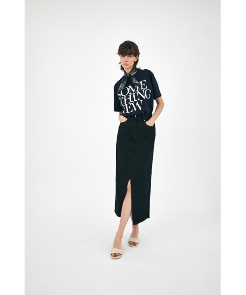 MOUSSY（マウジー）の「SOMETHING NEW Tシャツ（Tシャツ/カットソー・レディース・ホワイト/ネイビー/キナリ・FREE）」の12枚目の写真