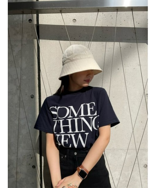 MOUSSY（マウジー）の「SOMETHING NEW Tシャツ（Tシャツ/カットソー・レディース・ホワイト/ネイビー/キナリ・FREE）」の16枚目の写真