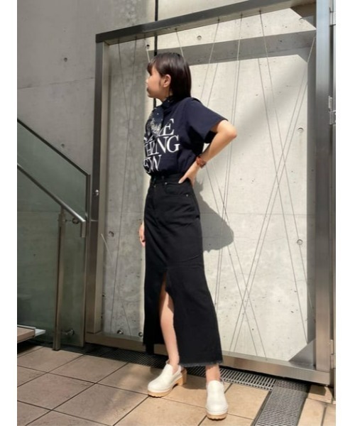 MOUSSY（マウジー）の「SOMETHING NEW Tシャツ（Tシャツ/カットソー・レディース・ホワイト/ネイビー/キナリ・FREE）」の17枚目の写真