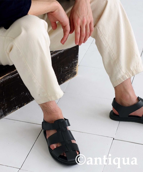 antiqua（アンティカ）の「グルカサンダル（サンダル・メンズ・ブラック・M/L）」の2枚目の写真