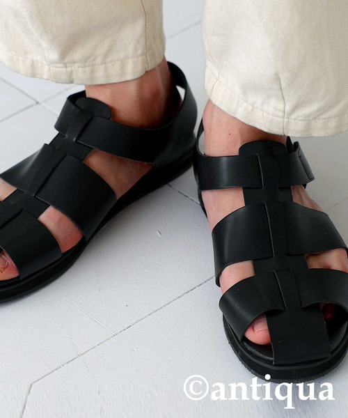 antiqua（アンティカ）の「グルカサンダル（サンダル・メンズ・ブラック・M/L）」の3枚目の写真