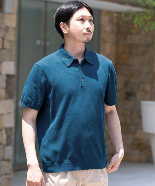 URBAN RESEARCH DOORS(アーバンリサーチドアーズ)の「LIFE STYLE TAILOR ニット半袖プルオーバー(ポロシャツ・メンズ・ネイビー/グレー/イエロー/ブルー・MEDIUM/LARGE)」の7枚目の写真