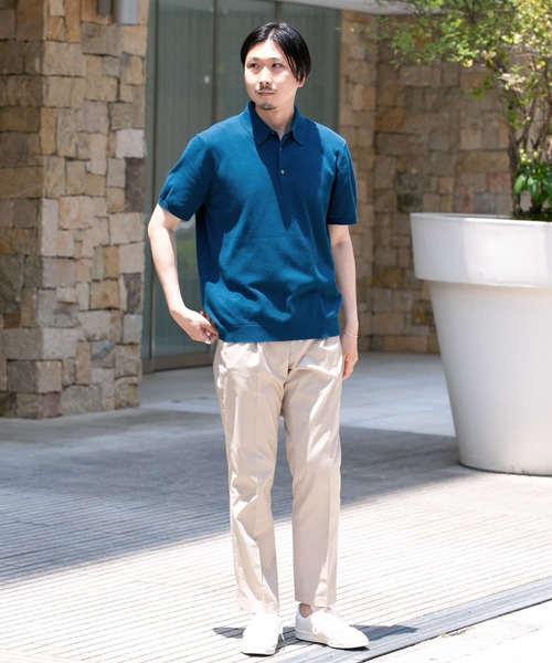 URBAN RESEARCH DOORS(アーバンリサーチドアーズ)の「LIFE STYLE TAILOR ニット半袖プルオーバー(ポロシャツ・メンズ・ネイビー/グレー/イエロー/ブルー・MEDIUM/LARGE)」の11枚目の写真