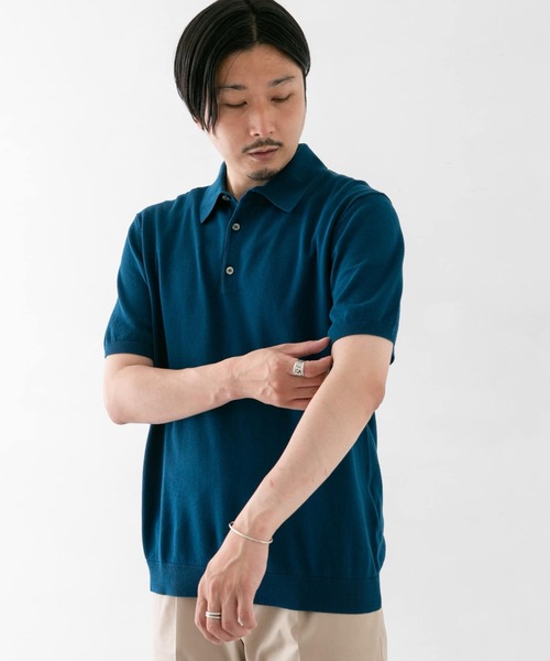 URBAN RESEARCH DOORS(アーバンリサーチドアーズ)の「LIFE STYLE TAILOR ニット半袖プルオーバー(ポロシャツ・メンズ・ネイビー/グレー/イエロー/ブルー・MEDIUM/LARGE)」の15枚目の写真