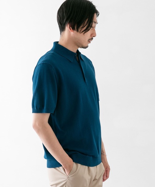 URBAN RESEARCH DOORS(アーバンリサーチドアーズ)の「LIFE STYLE TAILOR ニット半袖プルオーバー(ポロシャツ・メンズ・ネイビー/グレー/イエロー/ブルー・MEDIUM/LARGE)」の20枚目の写真