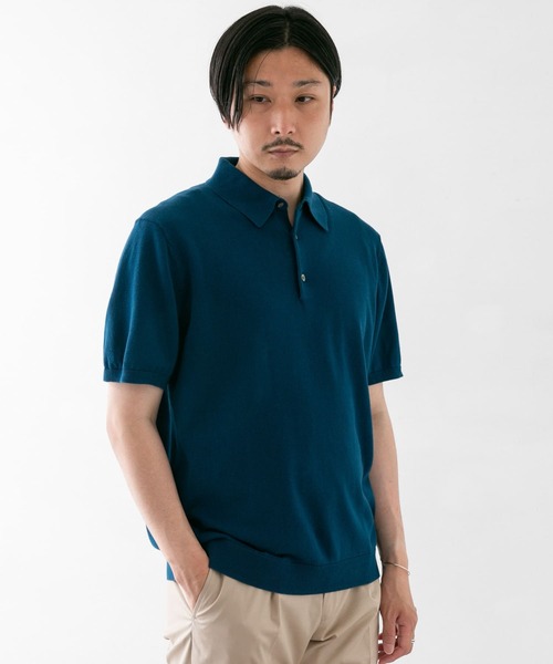 URBAN RESEARCH DOORS(アーバンリサーチドアーズ)の「LIFE STYLE TAILOR ニット半袖プルオーバー(ポロシャツ・メンズ・ネイビー/グレー/イエロー/ブルー・MEDIUM/LARGE)」の21枚目の写真