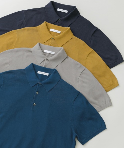 URBAN RESEARCH DOORS(アーバンリサーチドアーズ)の「LIFE STYLE TAILOR ニット半袖プルオーバー(ポロシャツ・メンズ・ネイビー/グレー/イエロー/ブルー・MEDIUM/LARGE)」の3枚目の写真