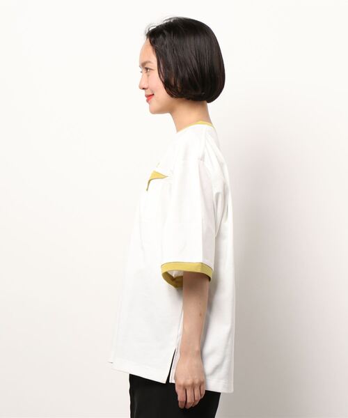 CAMP7（キャンプセブン）の「【CAMP7】バックエンボスポケＴシャツ（Tシャツ/カットソー・レディース・パープル/ネイビー/ホワイト・M/L）」の4枚目の写真