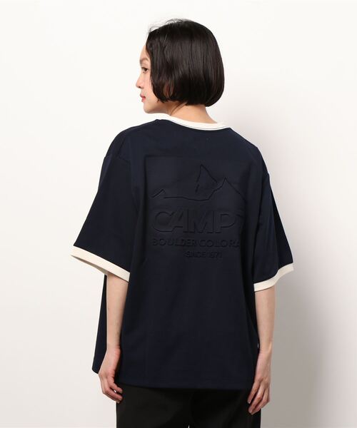 CAMP7（キャンプセブン）の「【CAMP7】バックエンボスポケＴシャツ（Tシャツ/カットソー・レディース・パープル/ネイビー/ホワイト・M/L）」の6枚目の写真