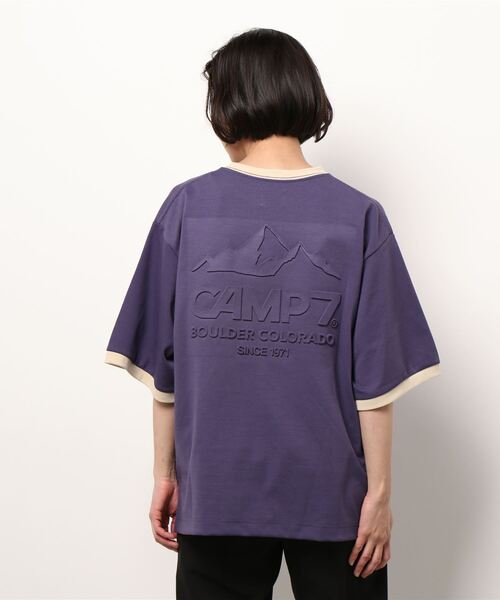 CAMP7（キャンプセブン）の「【CAMP7】バックエンボスポケＴシャツ（Tシャツ/カットソー・レディース・パープル/ネイビー/ホワイト・M/L）」の7枚目の写真
