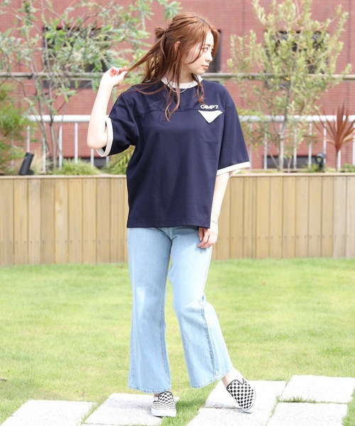 CAMP7（キャンプセブン）の「【CAMP7】バックエンボスポケＴシャツ（Tシャツ/カットソー・レディース・パープル/ネイビー/ホワイト・M/L）」の13枚目の写真