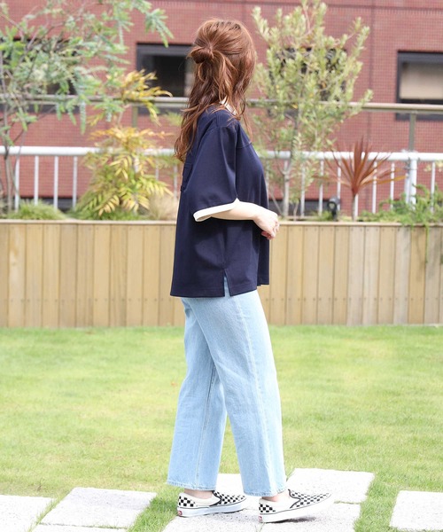 CAMP7（キャンプセブン）の「【CAMP7】バックエンボスポケＴシャツ（Tシャツ/カットソー・レディース・パープル/ネイビー/ホワイト・M/L）」の14枚目の写真