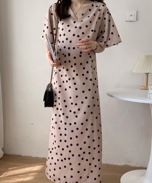 ABITOKYO(アビトーキョー)の「バックスリットボリュウーム袖ドット柄ワンピース(ワンピース・レディース・ブラック/ベージュ/ブラウン・S/M)」の11枚目の写真
