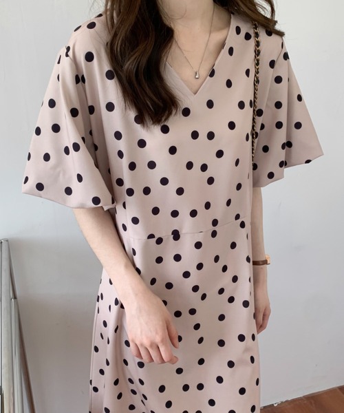 ABITOKYO(アビトーキョー)の「バックスリットボリュウーム袖ドット柄ワンピース(ワンピース・レディース・ブラック/ベージュ/ブラウン・S/M)」の22枚目の写真