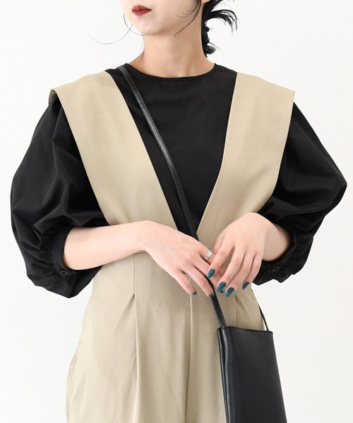 sango（sango）の「ブロードギャザーチュニックブラウス（シャツ/ブラウス・レディース・ホワイト/ブラック/ブルー/グリーン・FREE）」の2枚目の写真