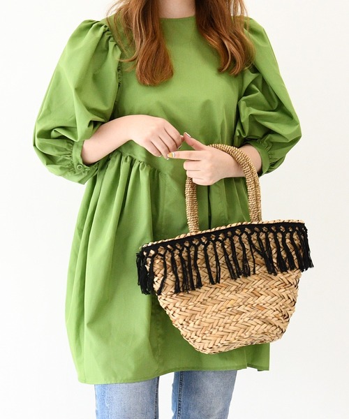 sango（sango）の「ブロードギャザーチュニックブラウス（シャツ/ブラウス・レディース・ホワイト/ブラック/ブルー/グリーン・FREE）」の13枚目の写真