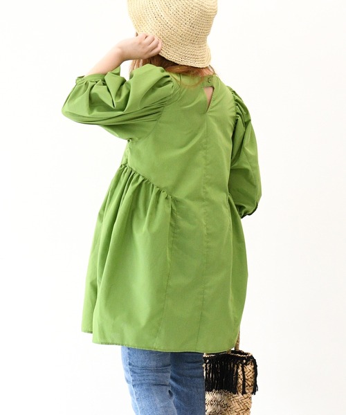 sango（sango）の「ブロードギャザーチュニックブラウス（シャツ/ブラウス・レディース・ホワイト/ブラック/ブルー/グリーン・FREE）」の15枚目の写真