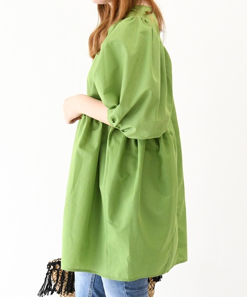 sango（sango）の「ブロードギャザーチュニックブラウス（シャツ/ブラウス・レディース・ホワイト/ブラック/ブルー/グリーン・FREE）」の16枚目の写真