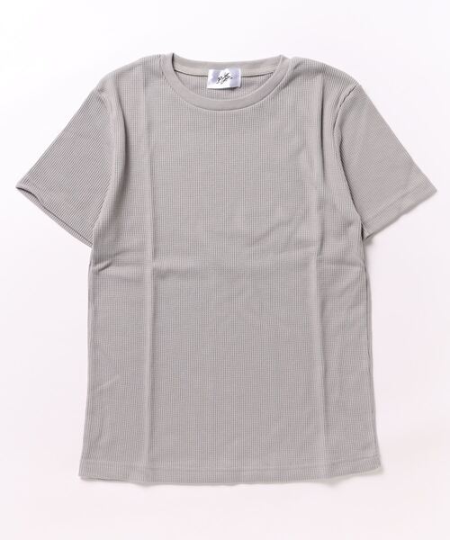 sunny branch(サニーブランチ)の「★サーマル★半袖クルーネックTシャツ(Tシャツ/カットソー・レディース・サックスブルー/ピンク/ホワイト/ブラック/グレー/カーキ/ネイビー・X-LARGE/LARGE/MEDIUM)」の4枚目の写真