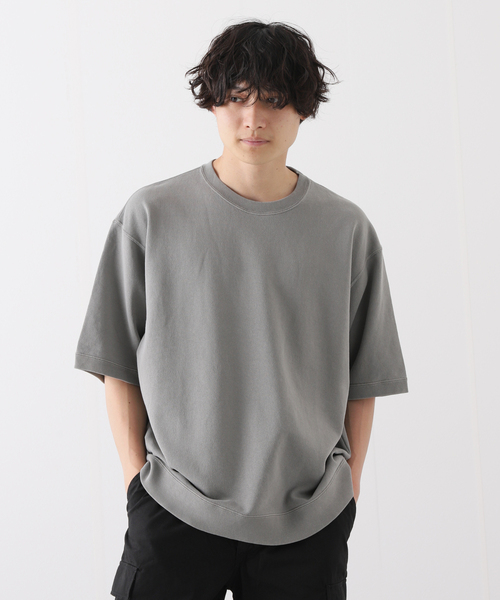 JOURNAL STANDARD(ジャーナルスタンダード)の「ハーフスリーブスウェット ピグメントダイ(Tシャツ/カットソー・メンズ・ライトグリーン/ブラック系その他/イエロー/グレー・MEDIUM/LARGE)」の3枚目の写真