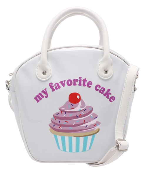 WEGO（ウィゴー）の「WEGO/カップケーキショルダーバッグ（ショルダーバッグ・レディース・ホワイト/ブラック・FREE）」の2枚目の写真